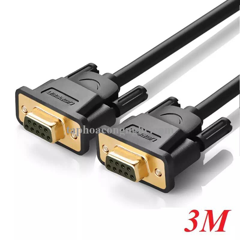 Ugreen 20151 3M màu Đen Cáp tín hiệu nối dài COM RS232 2 đầu âm cao cấp DB101 30020151